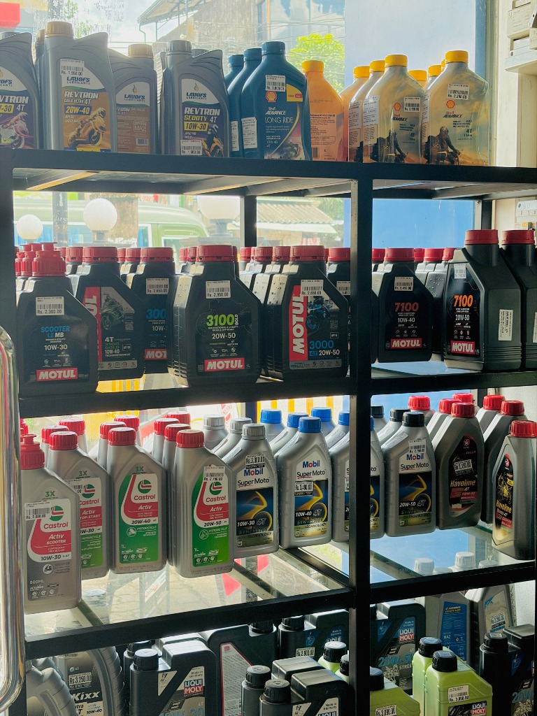 Motorcycle & Premium Lubricants Shelf Stock